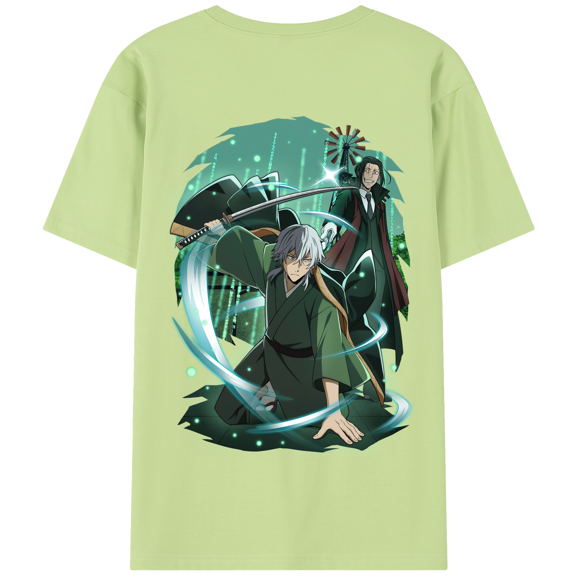 （画像用） 文豪ストレイドッグス Bungo Stray Dogs 綿100％半袖Tシャツ（背面プリント）